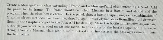  Create a MessageFrame class the panel to the frame. The frame