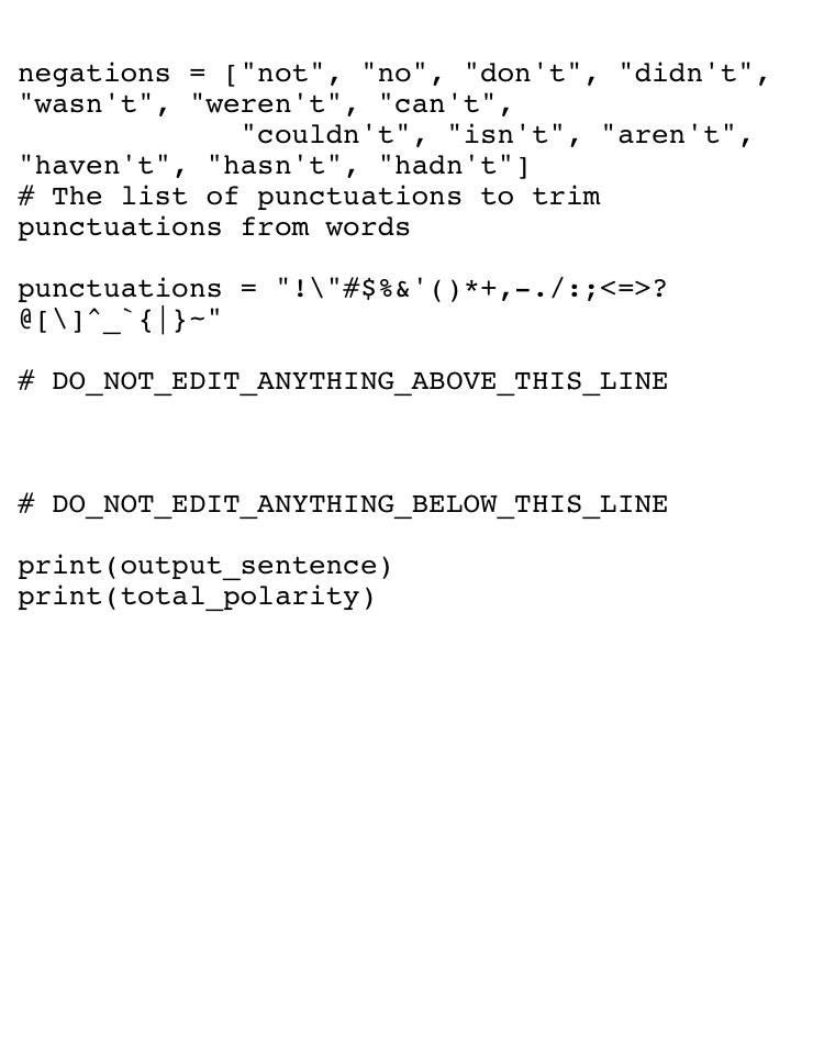 will write a program which takes a sentence from the user and