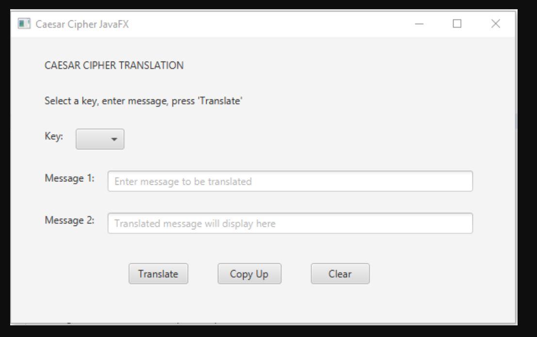 Creating Caeser Cipher. This is what the code currently looks like: /*