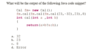 What will be the output of the following Java code snippet?