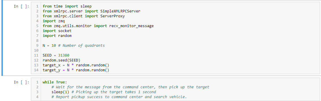 Sequence diagram for the sea search and rescue simulation Decide on Send