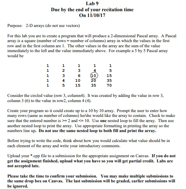 Please use c++ visual studio Lab 9 Due by the end of