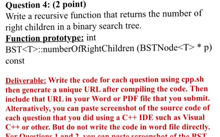  Write a recursive function that returns the number of right children