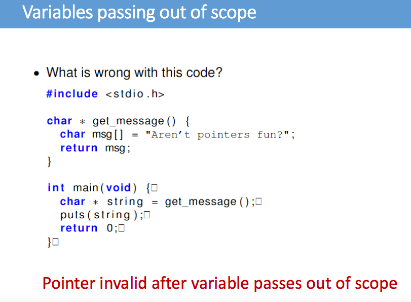  What is wrong with this code? #include char * get_message ()