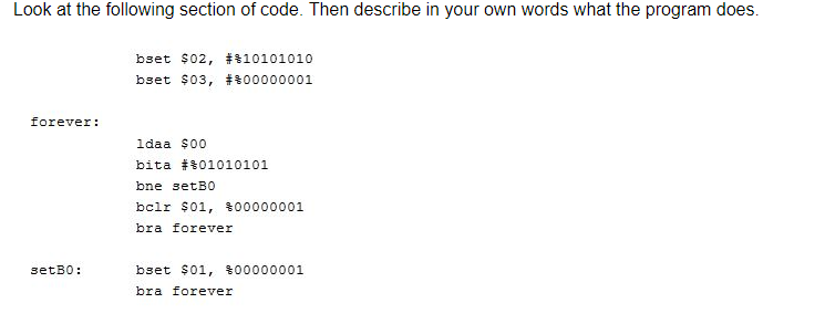 Help MIPS assembly Look at the following section of code. Then describe