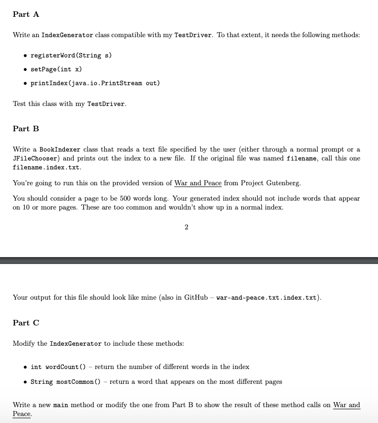 Here is the TestDriver class: import java.util.Scanner; public class TestDriver {