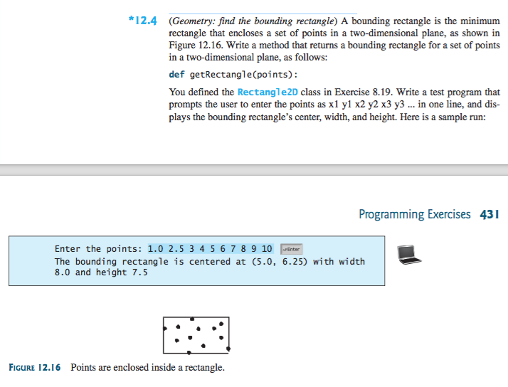 Python Programming, Python2 please. Python3 ok, but please state (Geometry: find the