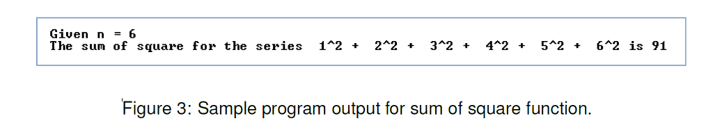 Note that the function sumofsa() stands for a Mathematical series known as