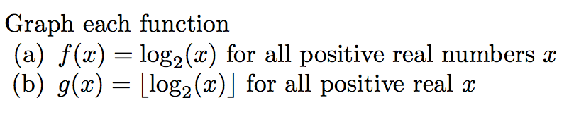 MATHEMATICS FOR COMPUTING COMPUTATIONAL THEORY. Graph each function (a) f(x) -log2(x) for