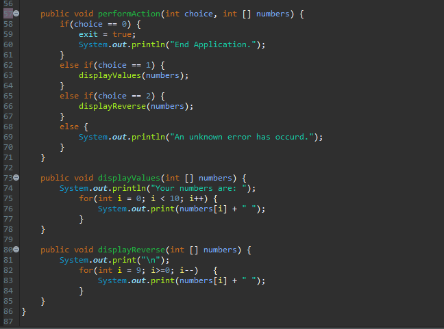 parameter in a method when i try to call it. The called