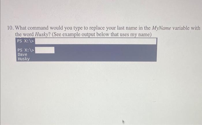 would allow you to create a variable called MyName that consists of