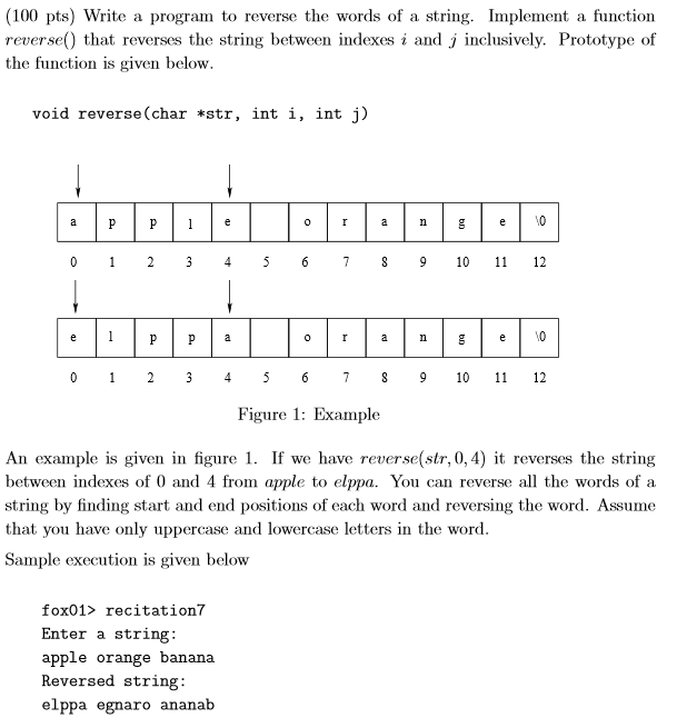  *Program is in C* Write a program to reverse the words