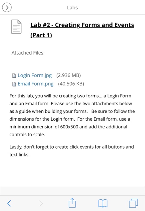  Labs Lab #2-Creating Forms and Events (Part 1) Attached Files: Login