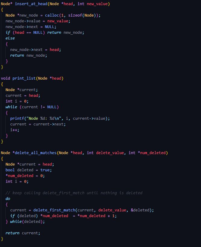 count the number of deletions that have occurred with num_deleted (a pass-by-reference