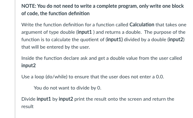 PLEASE USE PROGRAMMING IN C NOTE: You do not need to write