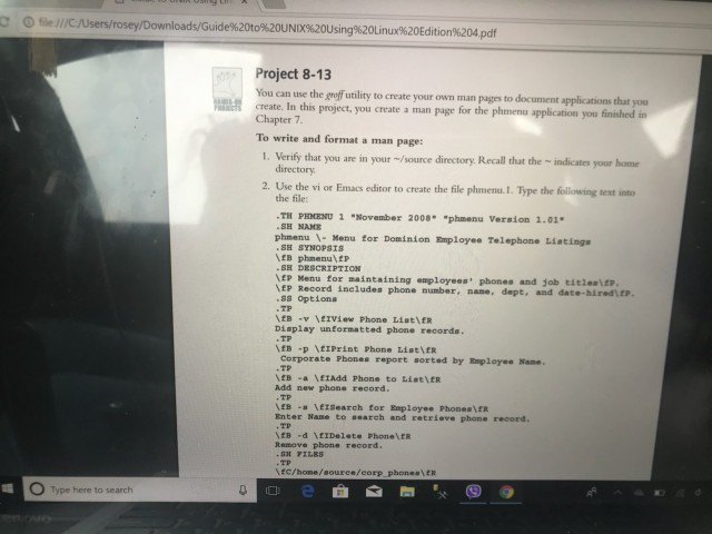 Use the vi or Emacs editor to create the file file1, containing