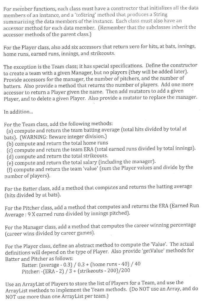 analyses of baseball players in a hypothetical team'. This could be used