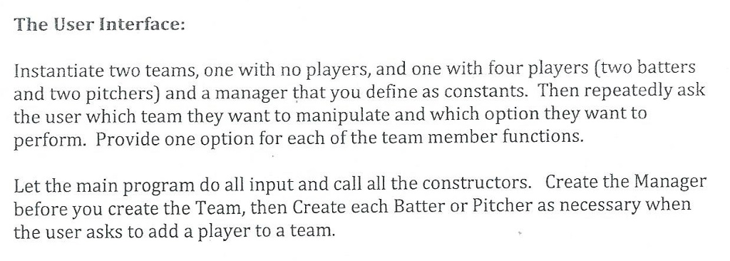 for baseball fantasy leagues or Rotisserie League Play The Data: A Team