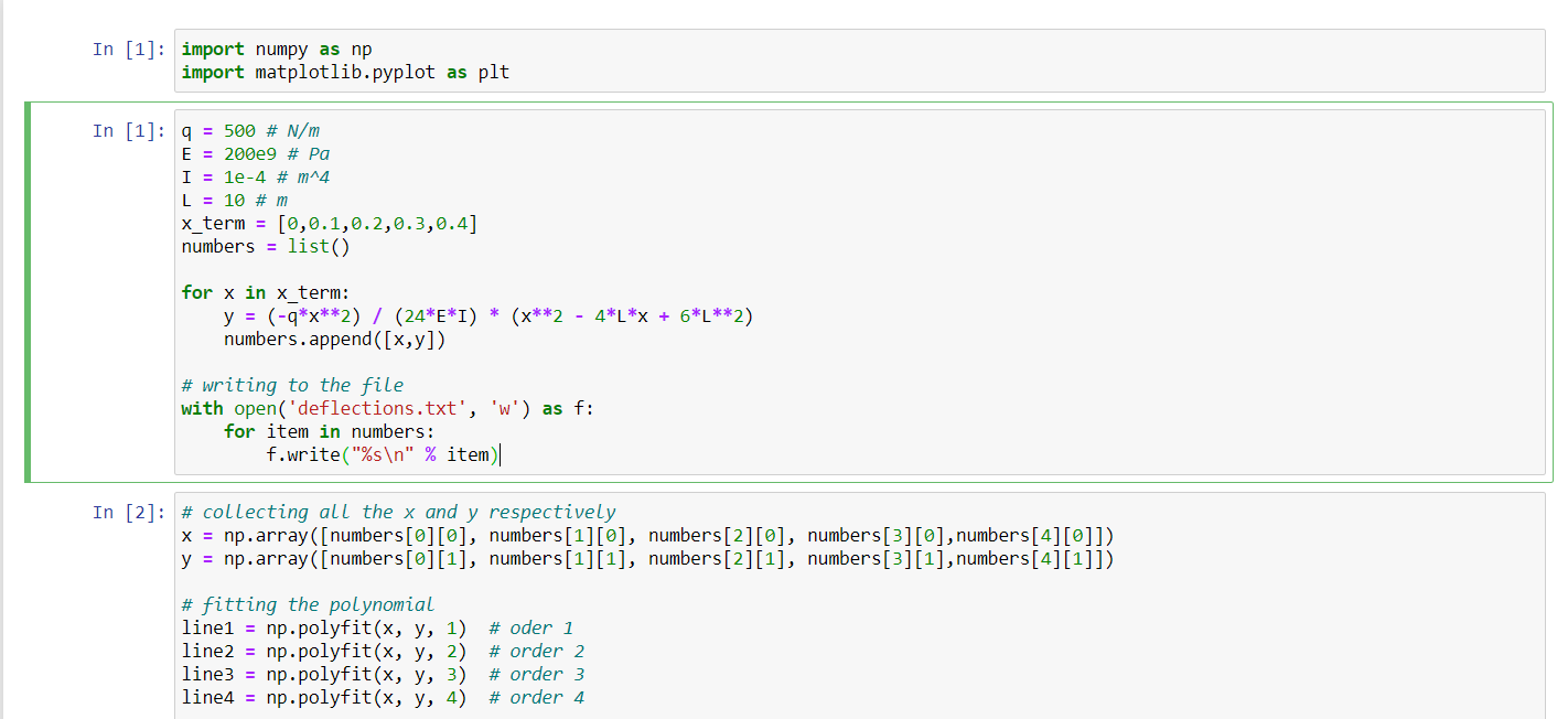 # N/m E = 200e9 # Pa I = 1e-4 # m^4