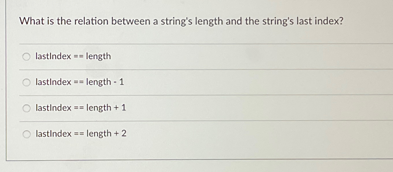  What is the relation between a string's length and the string's