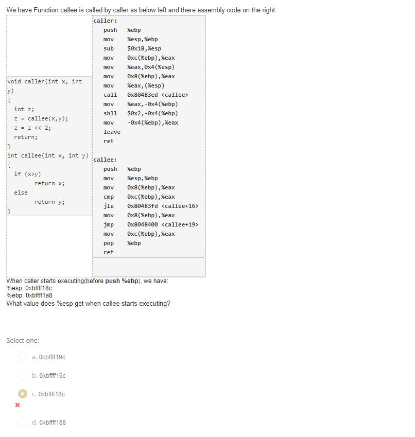  We have Function callee is called by caller as below left