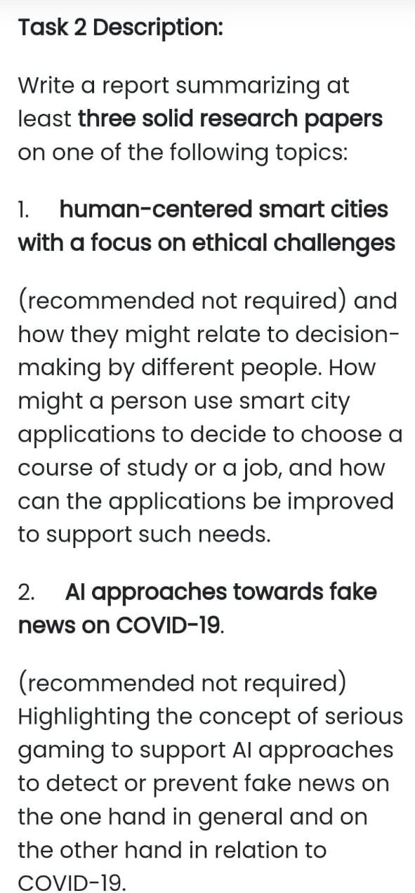 Al (machine learning), and deep learning. Describe one application of your choice