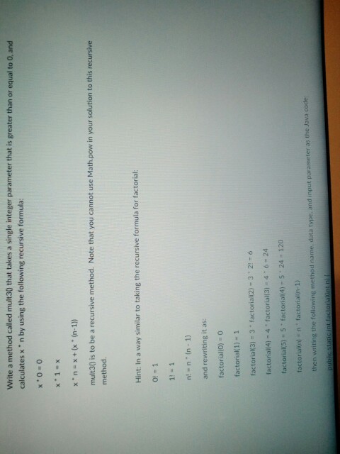  Write a method called mult30 that takes a single integer parameter