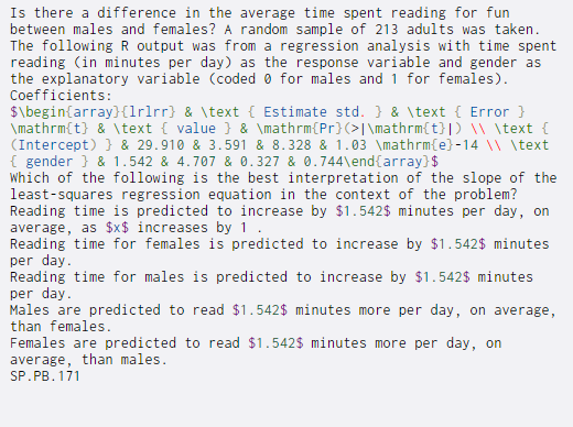  Is there a difference in the average time spent reading for