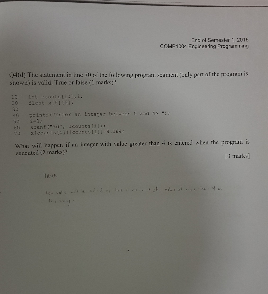 Please answer the question (in terms of C programming) and explain