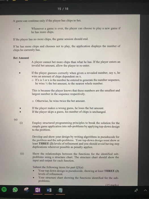 at the start of the session. Before every new game, the player