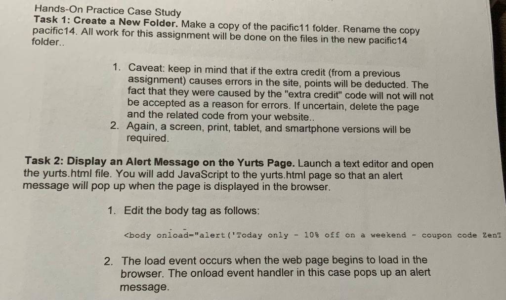  web development Hands-On Practice Case Study Task 1: Create a New