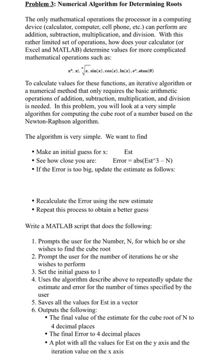  Completed table, plot and MatLAB code is needed. Will give thumbs