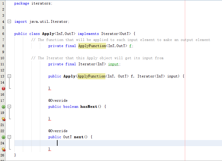 Java homework, please help! (Query processor using iterators) (fill in the hasnext(),