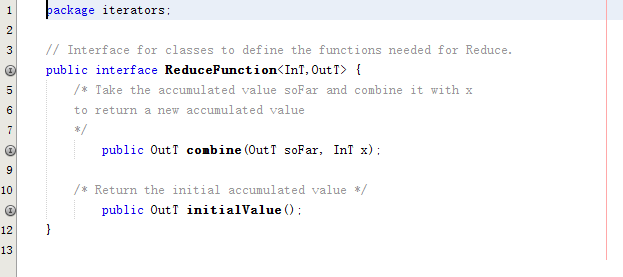 L-l import java. util. Iterator public class Apply InT, 0utT implements Iterator