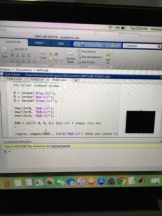  MatLab Question --- I'm trying to put these separate Red, Blue