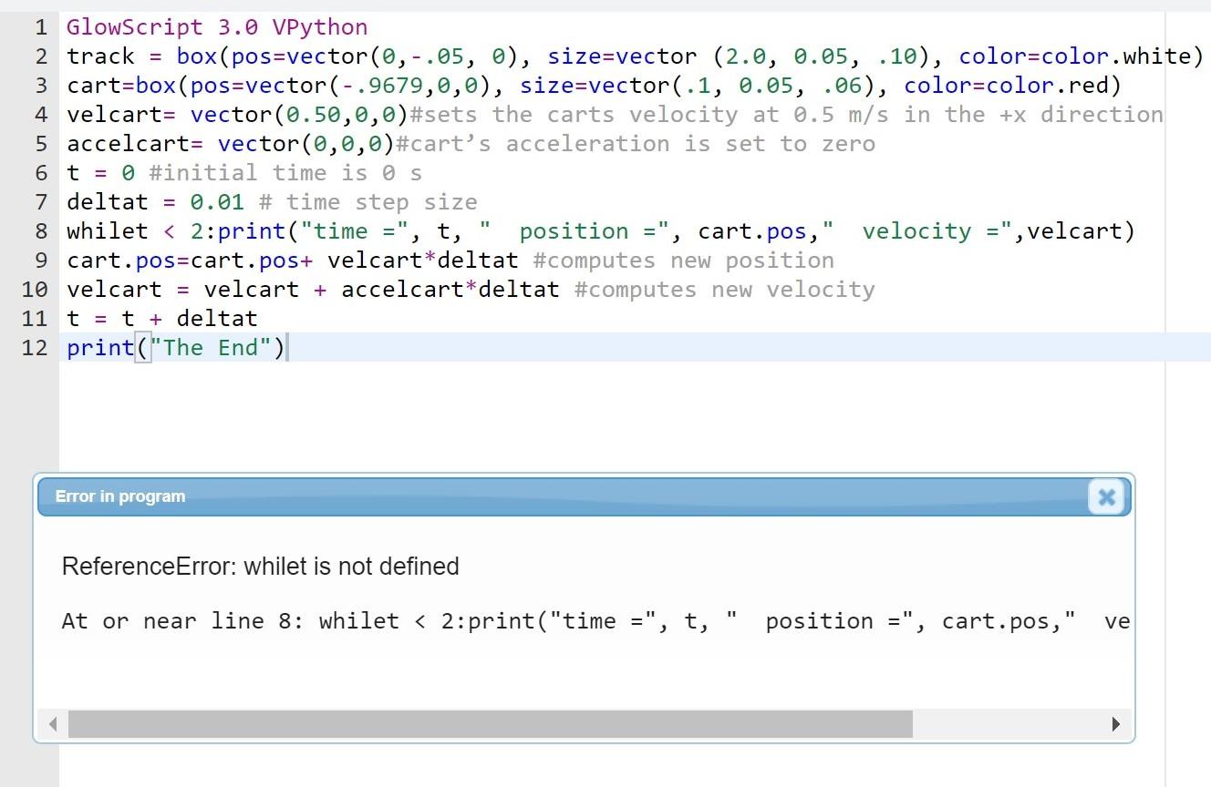OBJECTIVES (in program glowscript) Create 3D box objects Update the position of