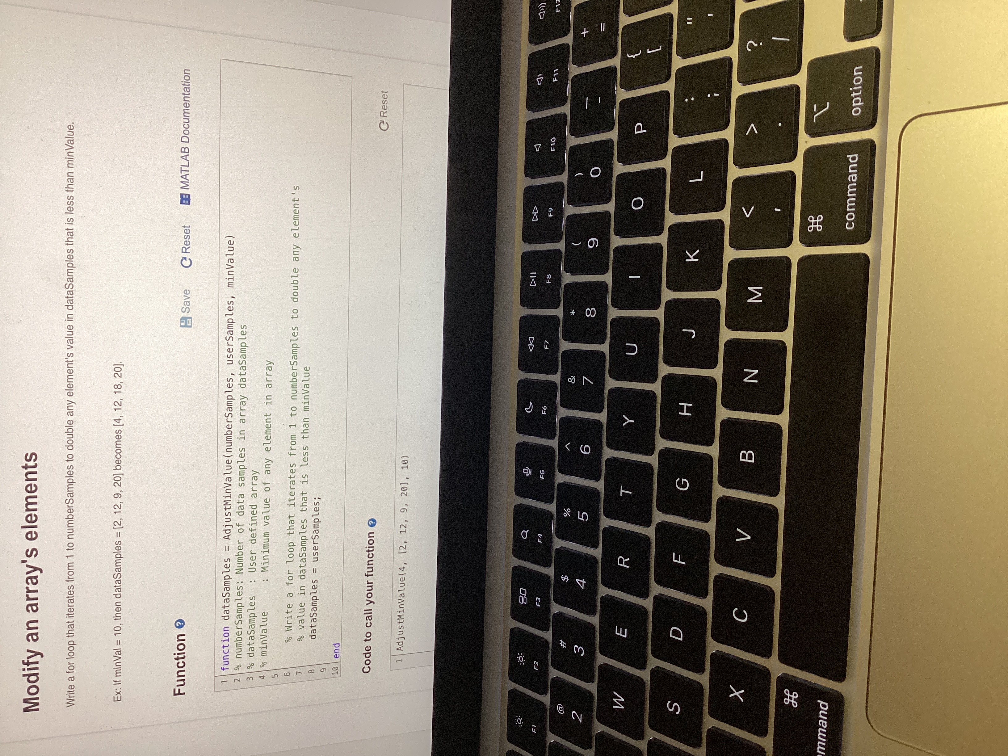  Modify an array's elements Write a for loop that iterates from