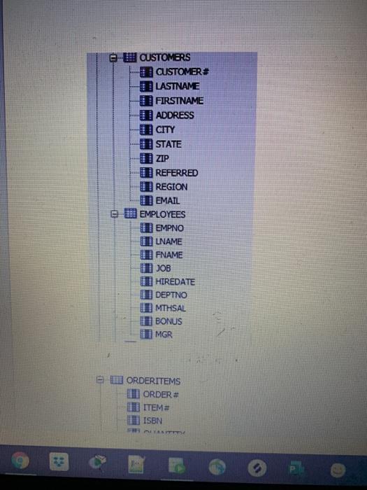 Just Lee Database Build 11 sql. Write a query that shows the