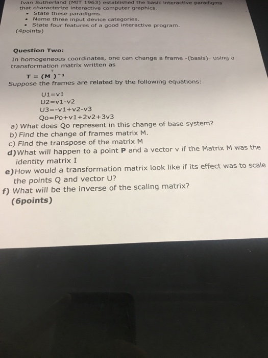  Ivan Sutherland (MIT 1963) established the basic interactive paradigms that characterize