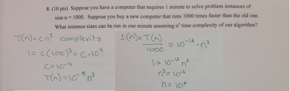 Algorithm Analysis Problems #8) Please explain the solution thoroughly it's more important