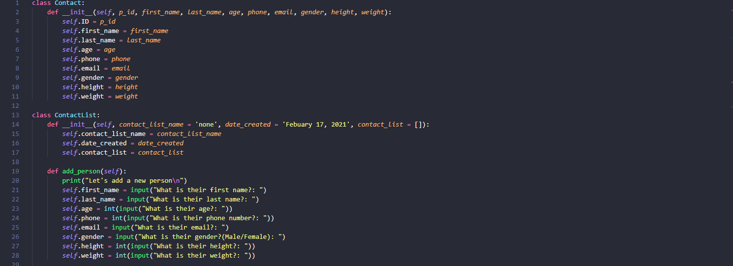 This is for a python class. The intent of this program is