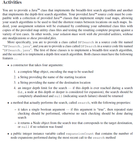 Java needs help. helper classes are provided. ============================================================================ Frontier.java // This class