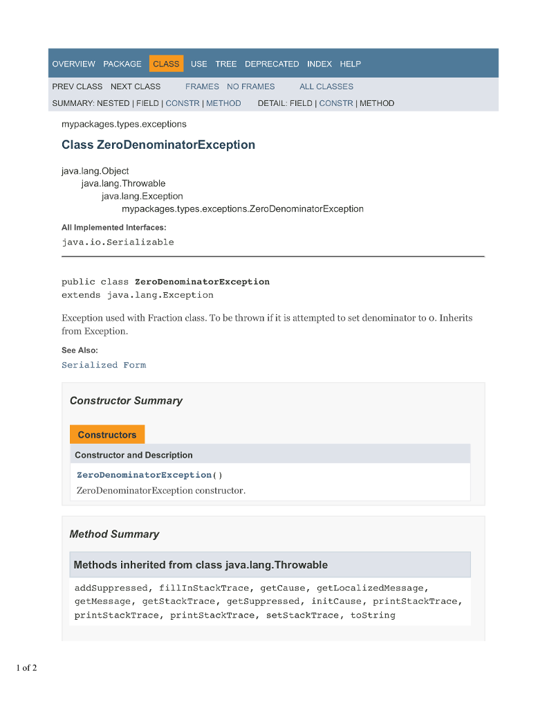 JAVA: In this lab you will be creating a new Exception, writing