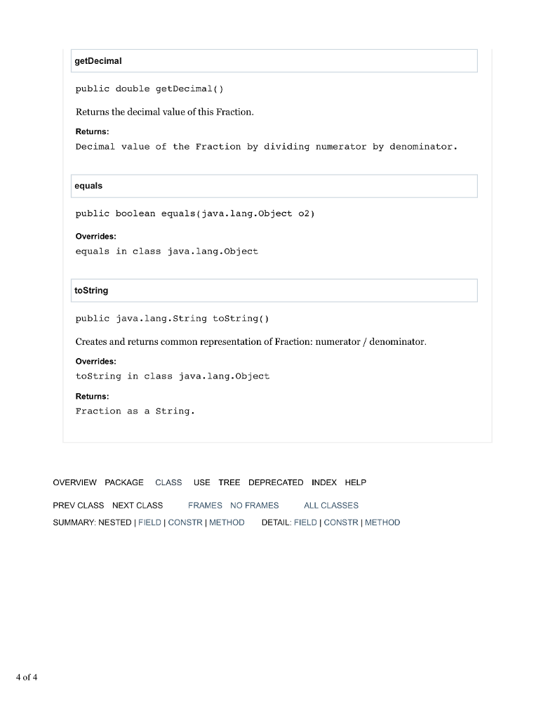 mypckages.types classes. Within this package create the ZeroDenominatorException class. This will be