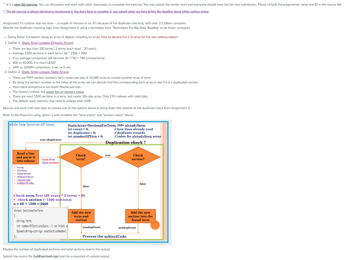  ** The lab exercise is almost identical as Assignment 6. You