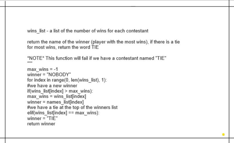 def add_win(name, names_list, wins_list): input: name - a string representing the name