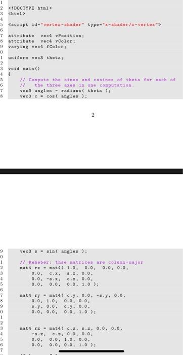  Given below is the code for cube.html. Change it to do