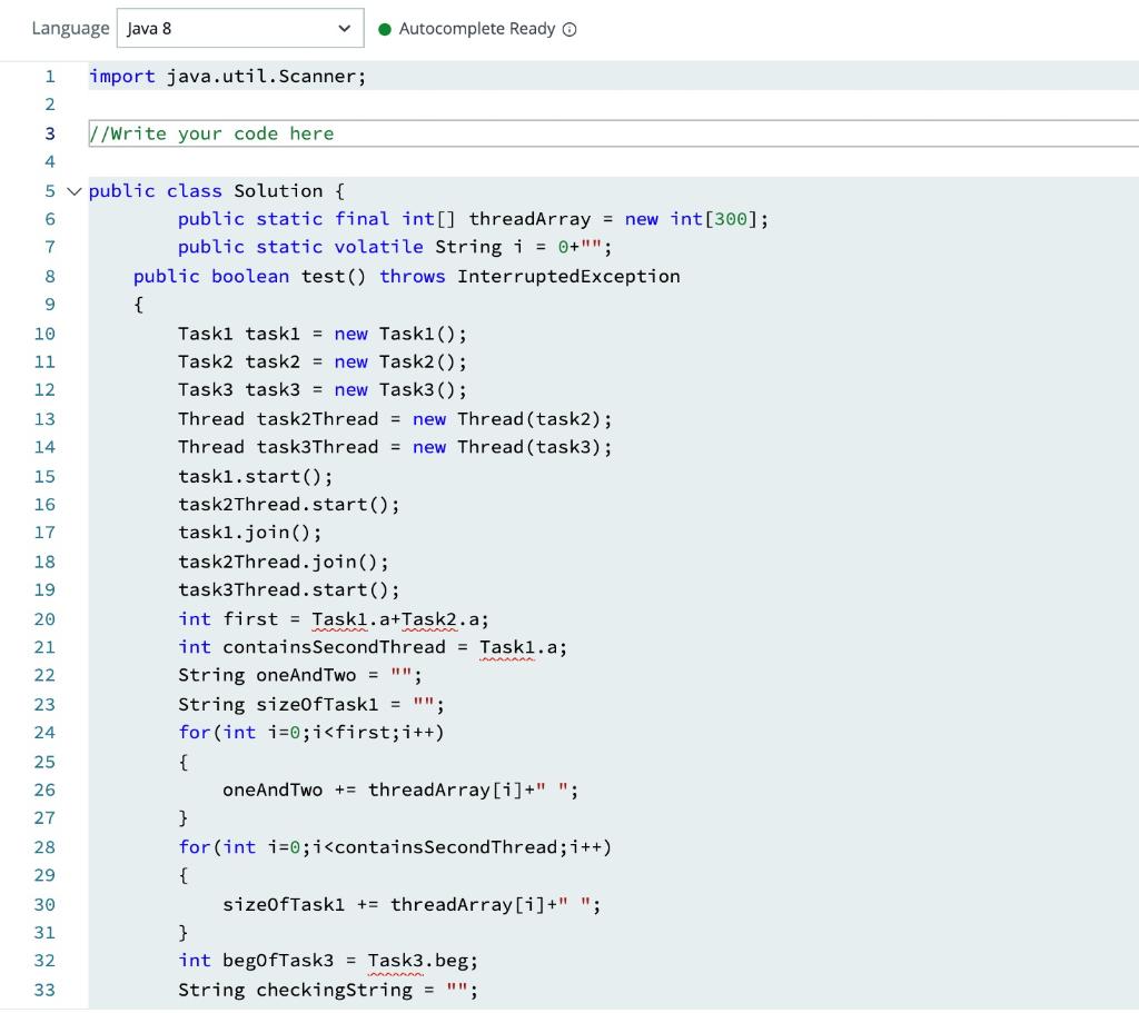 see the Solution class(already defined) and answer accordingly . Thank you. 1.