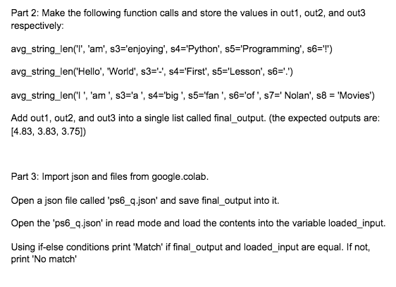 using **kwargs. Within the function, you are required to calculate the average