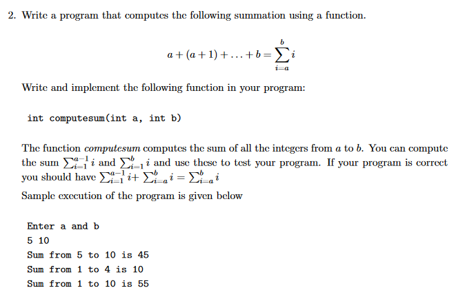  The code must be written in C. Write a program that